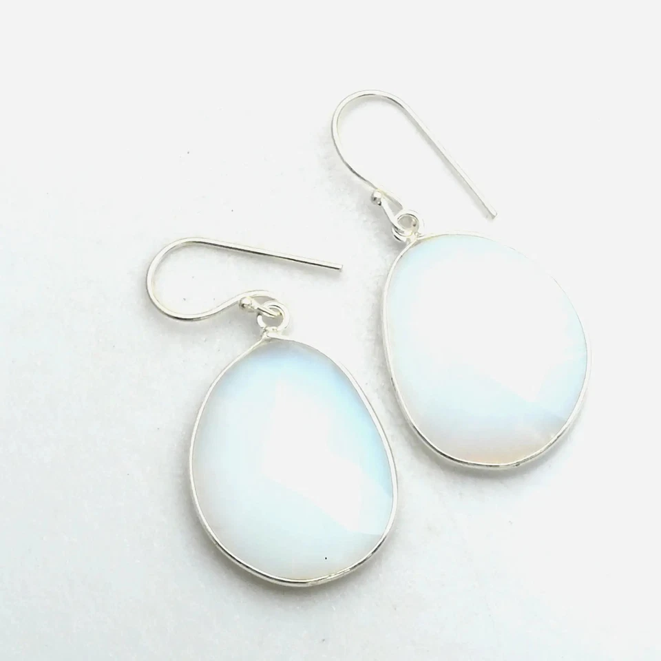 Pendientes colgantes de piedras preciosas de opalita hechos a mano joyas para mujer 1,8" AE-11240 Foto 1 de 1