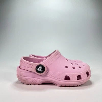 Crocs Pink Classic Clogs Comfort Lightweight Slip-On Sandals Youth Size C7 - Image 1 of 4