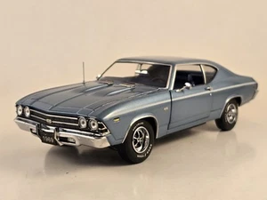 Franklin Mint 1969 Chevelle SS396 HT "GLACIER BLUE POLY" LE 1:24 L@@K! - Picture 1 of 20