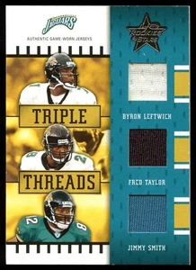 2004 Leaf Rookies & Stars Triple Threads Leftwich Fred Taylor Jimmy Smith /100 - Picture 1 of 2