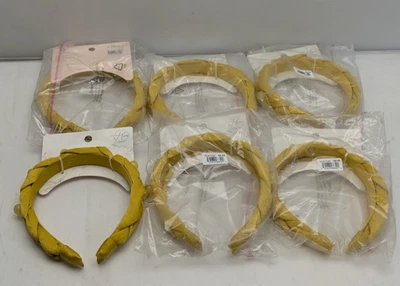 Hive & Co. Diadema trenzada adornada con cuentas de mármol - Lote de 6 oro amarillo Foto 1 de 4