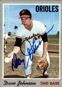 Davey Johnson 1970 Topps #45 Baltimore Orioles Autographed Signed Baseball Card - Picture 1 of 2