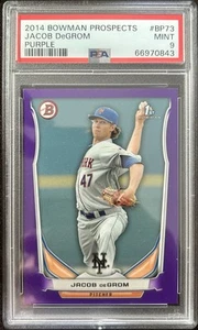 Bowman Prospects 2014 versión púrpura #BP73 Jacob deGrom BGS 9 como nuevo novato RC primer - Imagen 1 de 1