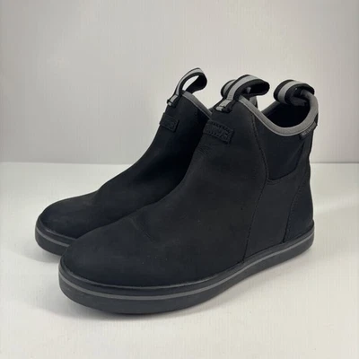 XTRATUF Women’s US 7.5 Black Leather Ankle Deck Waterproof Pull-On Boots XWAL000 - Image 1 of 4