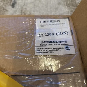 4 Pack CF230A 30A Bk Toner for HP LaserJet Pro M203dn M203dw MFP M227fdn M227fdw - Picture 1 of 5
