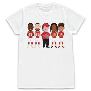 Chiefs 2023-24 American Football T-Shirt tshirt S-3XL Mahomes Kelce Kansas City - Picture 1 of 4