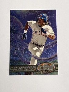 1997 Metal Universe #221 Rickey Henderson Padres HOF Insert Card