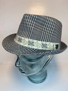 NEU Peter Grimm Herren FEDORA HUT Größe Small/Mittelbraun kariert Neu mit Etikett. - Bild 1 von 12