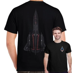 SR-71 Blackbird Mach 3 Plus Double Sided Adult T-Shirt - Picture 1 of 3