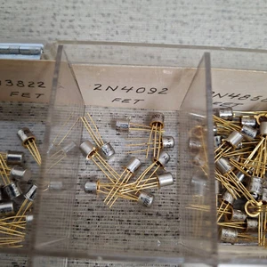 2 Pieces National Semiconductor 2N4092 TRANSISTOR JFET N-CH 40V /TO-18/Gold Pins - Picture 1 of 1