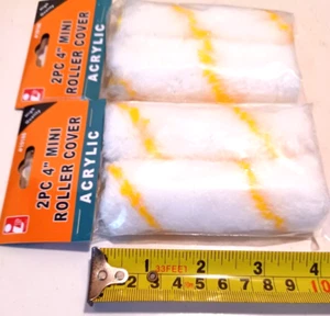 4" INCH MINI PAINT ROLLER COVER 4-(2-2 PACKS) - Picture 1 of 2