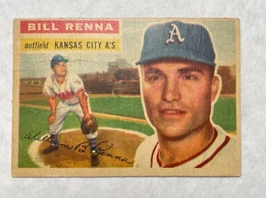 1956 Topps Set-Break # 82 Bill Renna EX-EXMINT (weiße Rückseite) - Bild 1 von 2