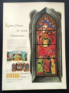 Pubblicità cartolina di Natale Gibson 1954 Così sapranno che hai inviato il meglio. - Foto 1 di 1