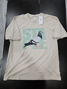 STAPLE PIGEON Logo Beige Tan Tee Shirt/Size Large/Men's/Brand New With Tags