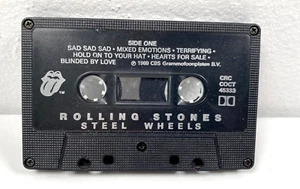 THE ROLLING STONES Steel Wheels CASSETTE Tape CANADA 1989 CBS CASSETTE ONLY - Picture 1 of 3