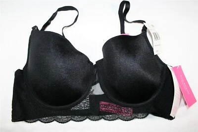 Sutiã Demi 203X01 Isaac Mizrahi IM15682 levemente forrado de renda 34B preto - Imagem 1 de 2