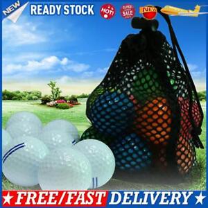 Lightweight Drawstring Nylon Mesh Large Capacity Golf Black for Adults and Kids