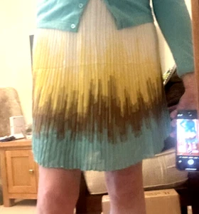 M Missoni skirt white yellow chocolate & turquoise Italian 44 fits UK 10 & 12 - Picture 1 of 18