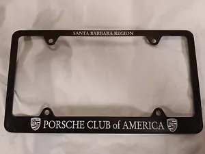 Marco de matrícula de plástico para automóvil Porsche Club of America Santa Bárbara California - Imagen 1 de 3