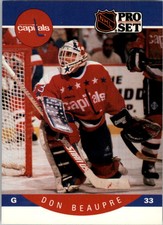 1990-91 Pro Set Capitals Hockey Card #307 Don Beaupre