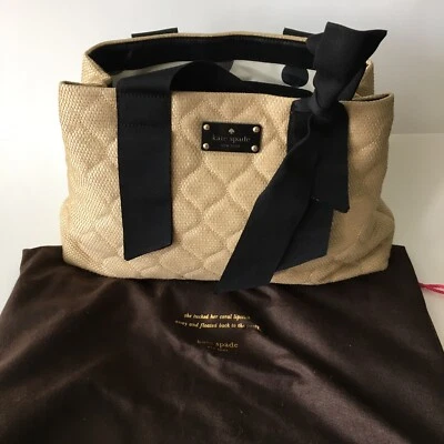 Kate Spade Bow Medium Seraphine Purse PXRU2323 Brown Black Hand Bag - Image 1 of 4