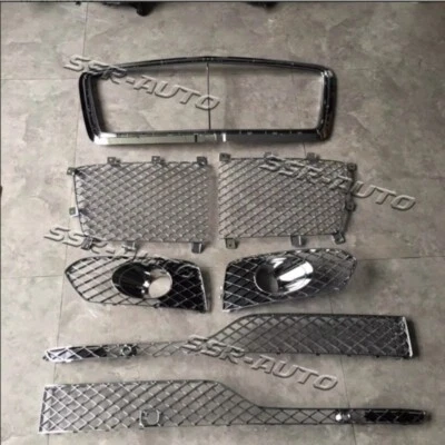For Bentley Bentayga 2017-2020 Front Bumper Chrome Grille Side Mesh Lower Mesh - Image 1 of 4