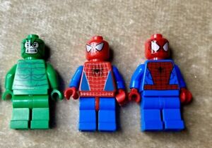 LEGO Minifigure Spider Man 1 NO HEAD Body Silver Webbing + Scorpion +