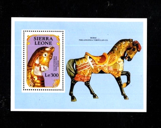 Sierra Leona 1273 MNH Hoja Carrusel Caballo Buen Precio Foto 1 de 1