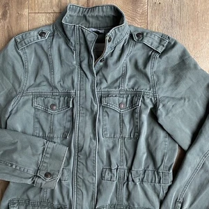 Levis SF Military Field Jacket Womens Small Olive Green Cotton Fatigue Utility - Picture 1 of 9