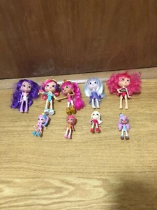 9 x Shopkins Shoppies Dolls Girlies Figures Lot Bundle - 5 Big & 4 Small Dolls - Picture 1 of 3
