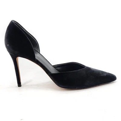 VINCE Suede D'Orsay Stiletto Heel Pump Black Pointed Toe Size 9 - Image 1 of 4