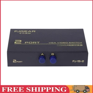 2 in 1 Out 2 Port VGA Splitter Box 130 MHz Bandbreite VGA Switch 2 PC zu 1 Monit - Afbeelding 1 van 12
