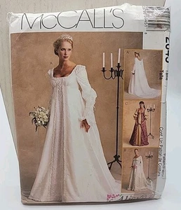 McCalls 2645 Pattern Renaissance Wedding Dress Gown Costume Size 8 10 12 UNCUT - Picture 1 of 2