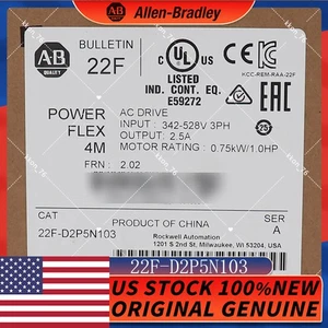 AB 22F-D2P5N103 PowerFlex 4M AC Drive - New Sealed, 0.75kW/1HP, Free Shipping - Picture 1 of 4