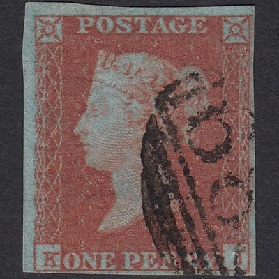 B38_27 GB QV 1841 1d VERY BLUED PLATE 111 SG8A-B1(2) KJ FU MISSING IMPRIMATUR 4M - Изображение 1 из 2