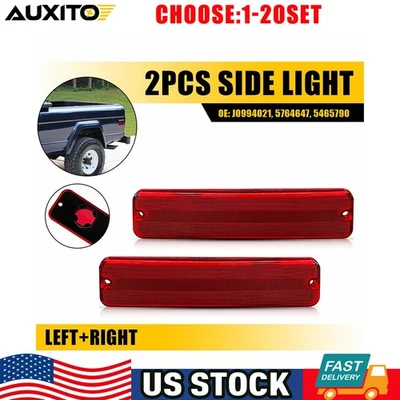 Carcasa de luz marcadora lateral trasera lente roja para Jeep CJ5 CJ6 CJ7 CJ8 SJ J10 2-10X Foto 1 de 4