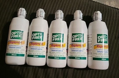 (5) Solución multiusos Opti-Free Replenish 10 oz ~CADUCIDAD: 9/26+ Foto 1 de 3
