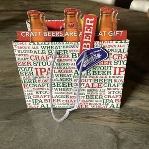 Bolsa de regalo de cerveza artesanal con divisor para paquete de seis cervezas NUEVA~ - Imagen 1 de 6