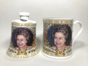 Mug Bell Angleterre Reine Elizabeth Aynsley Célébrer le Jubilé d'Or 1952-2002 - Photo 1 sur 13