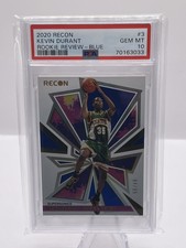 2020 -21 Panini Recon Rookie Review Blue #3 Kevin Durant Seattle 84/99 PSA 10