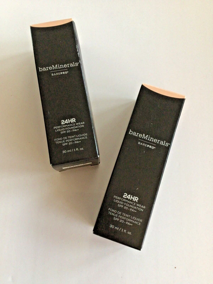 2 x 30ml Bareminerals Barepro 24 Hour Performance  Liquid Foundation FAWN 17 - Image 1 of 1