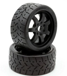 Powerhobby 1/8 Gripper 42/100 Belted Mounted Tires 17mm Black Wheels - Picture 1 of 4