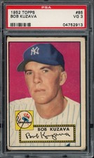 1952 Topps #85 Bob Kuzava PSA 3 New York Yankees Baseball Card