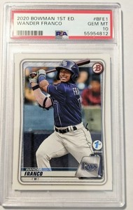 2020 Bowman First Edition WANDER FRANCO Rookie RC #BFE1 PSA GEM MT 10 Tampa Bay
