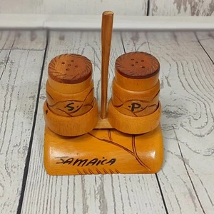 Jamaika Salz und Pfefferstreuer Set Bambus Souvenir mit Behälter - Bild 1 von 16