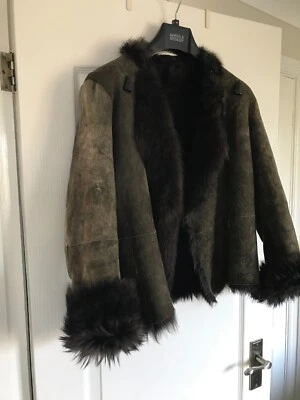 Jane Norris Wool Sheepskin Winter Coat Jacket Size 10 - Thick And Warm - Image 1 of 4