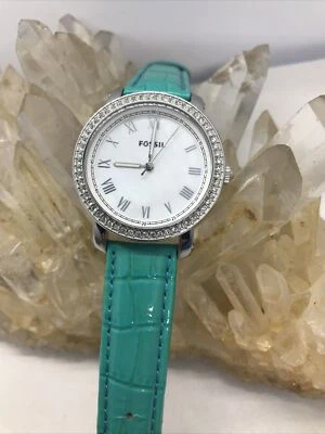 Girls Fossil Boyfriend Watch with New Battery & Replacement Leather Band - image 1 of 4