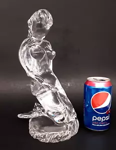 RENATO ANATRA Signed Murano Art Glass Crystal MERMAID 10.75" Sculpture Figurine - Picture 1 of 24
