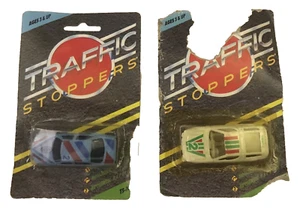 2PC NSG Marketing Corp Traffic Stoppers TS-1000 Diecast Car Old Vintage - Picture 1 of 8