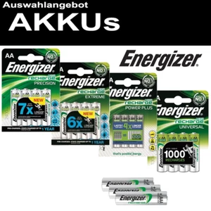 ENERGIZER AKKU NiMH AA R6 Mignon AAA Micro C Baby R14 D Mono R20 9V-Block - Bild 1 von 9